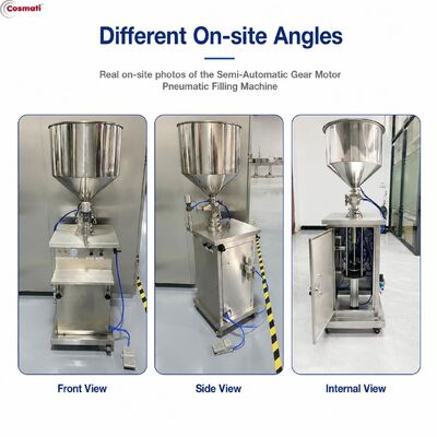 Semi Automatic Volumetric Filling Machine Gear Pump Cosmetic Cream Shea Butter Filler