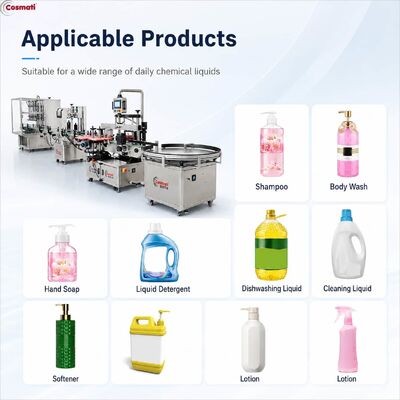 Automatic Piston Filling Machine 6 Head 100-1000mL Shampoo Detergent Bottle Filler