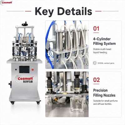 4 Nozzle Vacuum Perfume Filling Machine Fragrance Reed Diffuser Filler