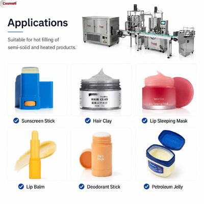 Automatic Heated Gear Pump Filling Machine Lip Balm Pomade Deodorant Filler