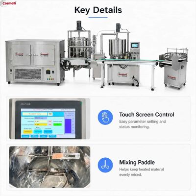 Automatic Heated Gear Pump Filling Machine Lip Balm Pomade Deodorant Filler