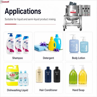 Stainless Steel Mixing Tank 50L-1000L Shampoo Liquid Soap Homogenizer Mixer