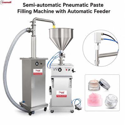 Pneumatic Paste Filling Machine Semi Automatic Cream Gel Toothpaste Filler 50-500mL
