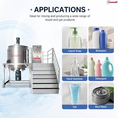 500L 1000L Mixing Tank Liquid Soap Shampoo Detergent Gel Homogenizing Mixer