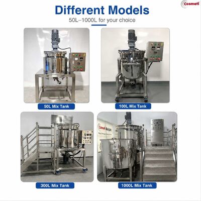 Jacketed Mixing Homogenizing Tank 100L Shampoo Liquid Detergent Heated Mixer