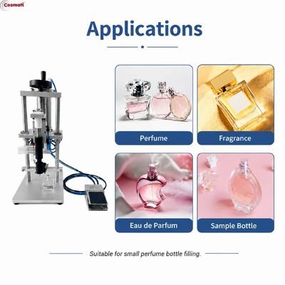 Pneumatic Perfume Filling Machine Semi Automatic Single Nozzle Fragrance Filler