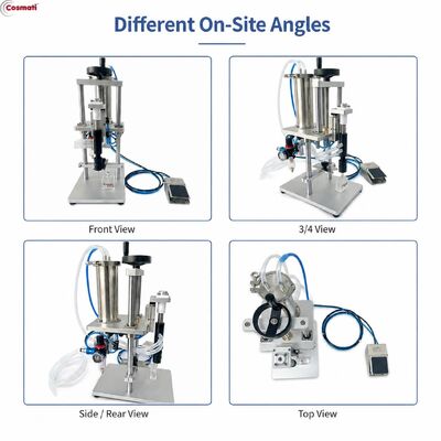 Pneumatic Perfume Filling Machine Semi Automatic Single Nozzle Fragrance Filler