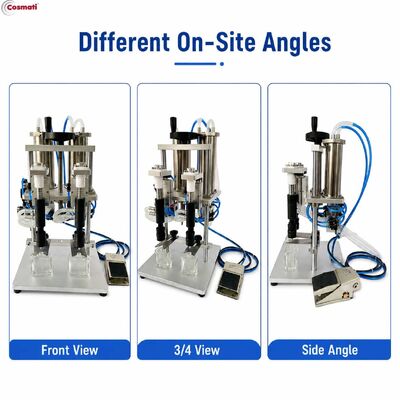 Double Nozzle Vacuum Perfume Filling Machine Semi Automatic Fragrance Bottle Filler