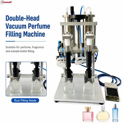 Double Nozzle Vacuum Perfume Filling Machine Semi Automatic Fragrance Bottle Filler