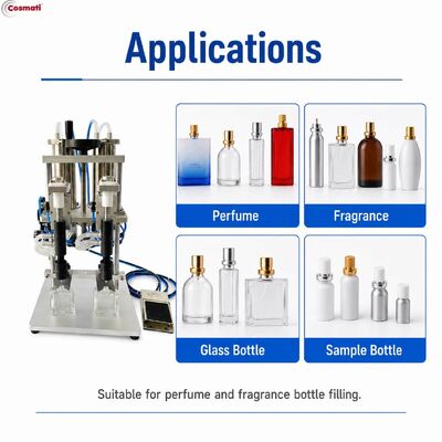 Double Nozzle Vacuum Perfume Filling Machine Semi Automatic Fragrance Bottle Filler