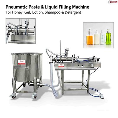 Self suction Pneumatic Filling Machine for Low Viscosity Shampoo Detergent Liquid Soap