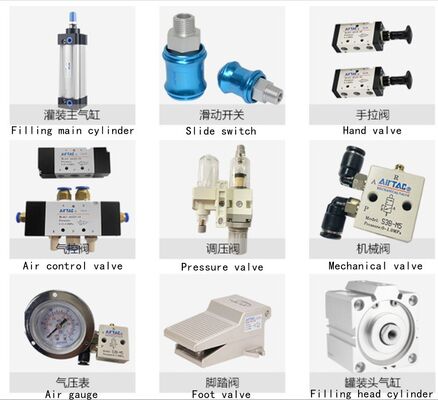 Self suction Pneumatic Filling Machine for Low Viscosity Shampoo Detergent Liquid Soap