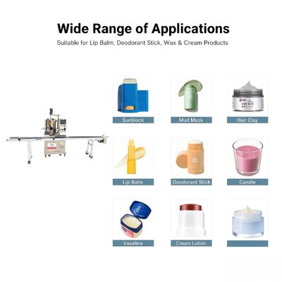 Roll on Deodorant Sticks Lip Balm Pomade Automatic Heating Filling Machine