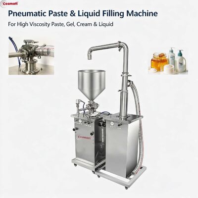 Pneumatic Semi Automatic Honey Face Cream Paste Liquid Filling Machine