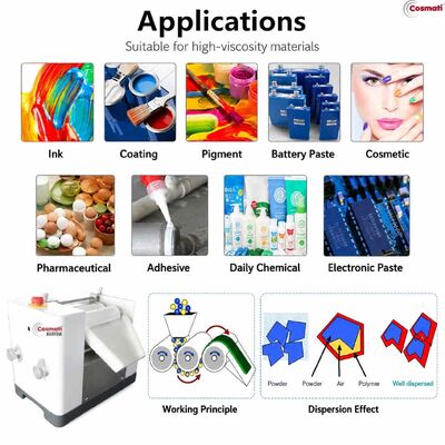 Laboratory Ceramic Three Roll Mill for High Viscosity Material Grinding