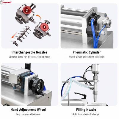 Pneumatic Semi Automatic Piston Filling Machine Cream Paste Ointment Cosmetic Filler