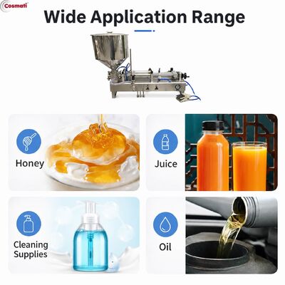 Pneumatic Semi Automatic Piston Filling Machine Cream Paste Ointment Cosmetic Filler