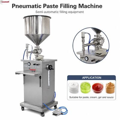 Semi Automatic Pneumatic Paste Filling Machine Cream Gel Ointment Cosmetic Filler