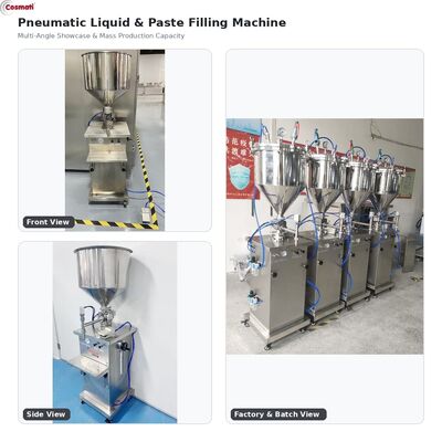 Semi Automatic Pneumatic Paste Filling Machine Cream Gel Ointment Cosmetic Filler