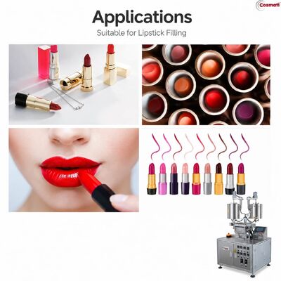 Automatic Lipstick Filling Machine 12 Nozzle Hot Filling Lip Balm Production Line