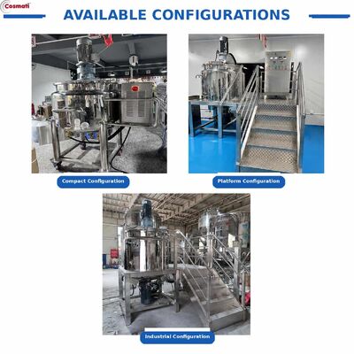 500L 316L Stainless Steel Heating Mixing Tank Shampoo Hand Sanitizer Laundry Detergent Production Line