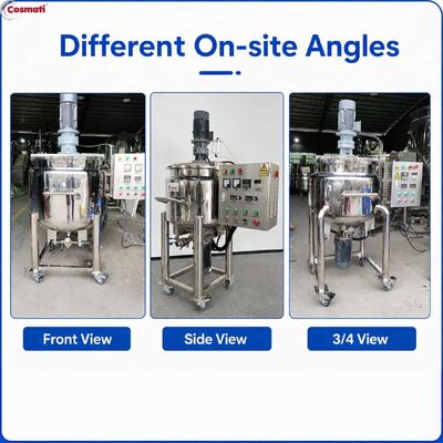 Stainless Jacketed Homogenizing Mixing Tank 100L For Shampoo Liquid Soap