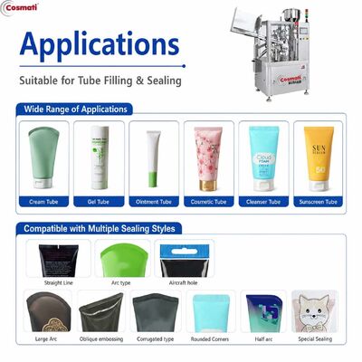 Plastic Tube Filling Sealing Machine for Toothpaste Cream Lotion Cosmetic