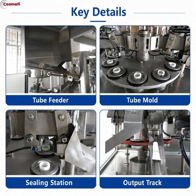 Plastic Tube Filling Sealing Machine for Toothpaste Cream Lotion Cosmetic