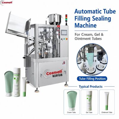 Plastic Tube Filling Sealing Machine for Toothpaste Cream Lotion Cosmetic