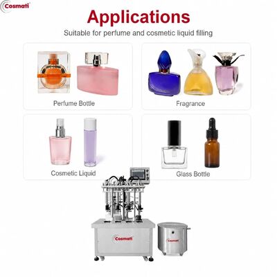 Automatic Perfume Filling Machine Essential Oil Cosmetic Bottle Four Head Filler