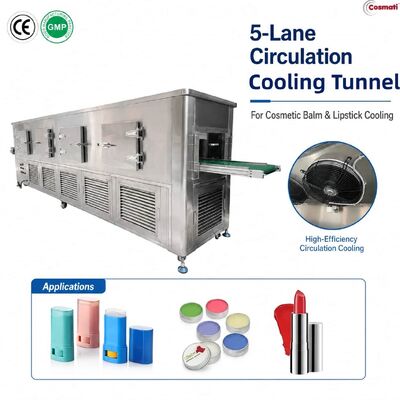 5 Lane Circulation Cooling Tunnel Lipstick Lip Balm Candle Wax Cosmetic Freezer