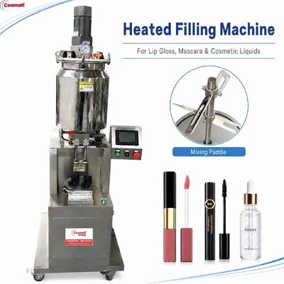 Dual Head Mascara Filling Machine Lip Gloss Liquid Lipstick Heated Cosmetic Filler