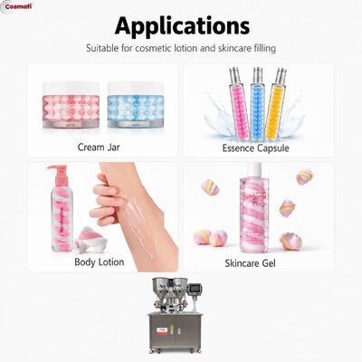 2 Color Spiral Pattern Pearl Eye Cream Flower Shape Cosmetics Filling Machine