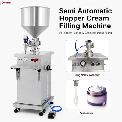 Semi Automatic Pneumatic Piston Filling Machine Cream Shampoo Lotion Paste Filler
