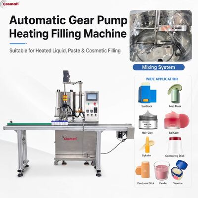 Automatic Gear Pump Hot Filling Machine Candle Wax Balm Cosmetic Liquid Filler