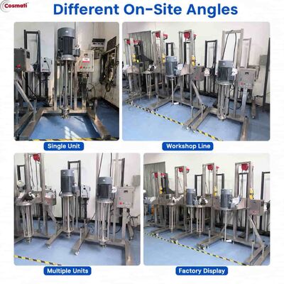 Pneumatic Lifting High Shear Disperser Mixer Paint Ink Cosmetic Homogenizer