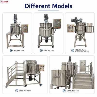Stainless Steel Homogenizing Mixing Tank 100L for Shampoo Lotion Shower Gel Detergent