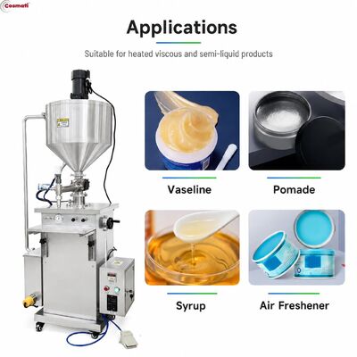 Semi Automatic Hot Melt Filling Machine For Palm Wax Solid Perfume Candle Lip Balm