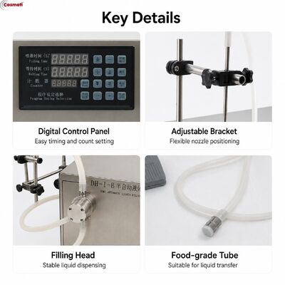 Magnetic Pump Filling Machine Perfume Essential Oil Desktop Dual Head Filler