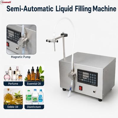Desktop Magnetic Pump Filling Machine Toner Serum Olive Oil Juice Beverage Filler