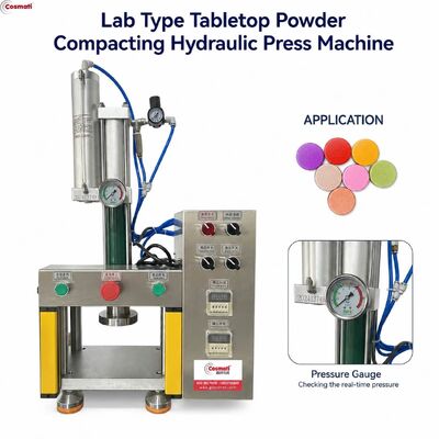 Lab Pneumatic Cosmetic Powder Press Machine Highlighter Contour Blush Compactor