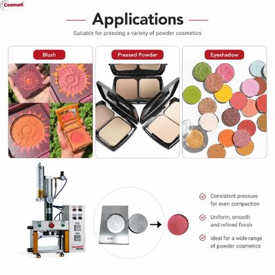 Semi Automatic Pressed Powder Compact Machine Makeup Pan Face Powder Cake Press
