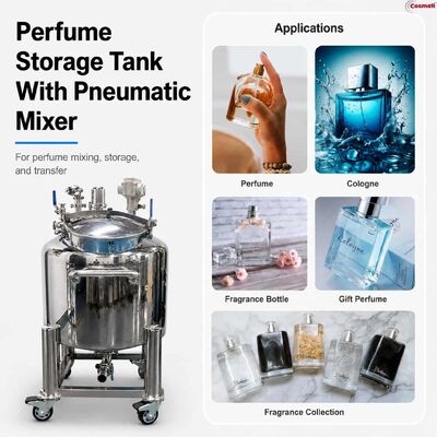 50L Fragrance Oil Blending Tank Perfume Storage Essential Oil Pneumatic Mixer