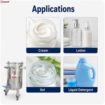 150L Mobile Sanitary Buffer Tank Shampoo Detergent Oil Cosmetic Liquid Storage