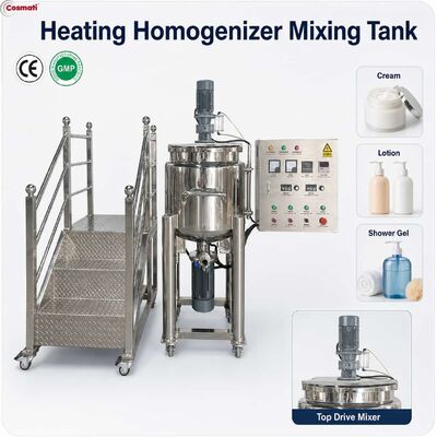 Double Jacket 1000L Mixing Kettle Shower Gel Chemical Blender Bottom Homogenizer