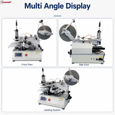 Semi Automatic Front Back Labeling Machine Flat Square Bottle Sticker Labeler