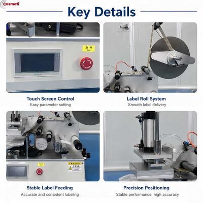 Semi Automatic Front Back Labeling Machine Flat Square Bottle Sticker Labeler