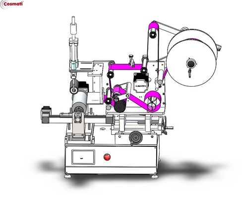 Flat Square Bottle Labeling Machine Semi Automatic Front Back Sticker Applicator