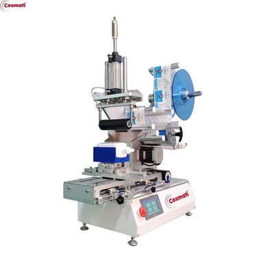 Flat Square Bottle Labeling Machine Semi Automatic Front Back Sticker Applicator