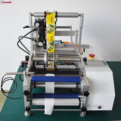 Flat Square Bottle Labeling Machine Semi Automatic Front Back Sticker Applicator